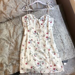 White floral dress from Princess Polly